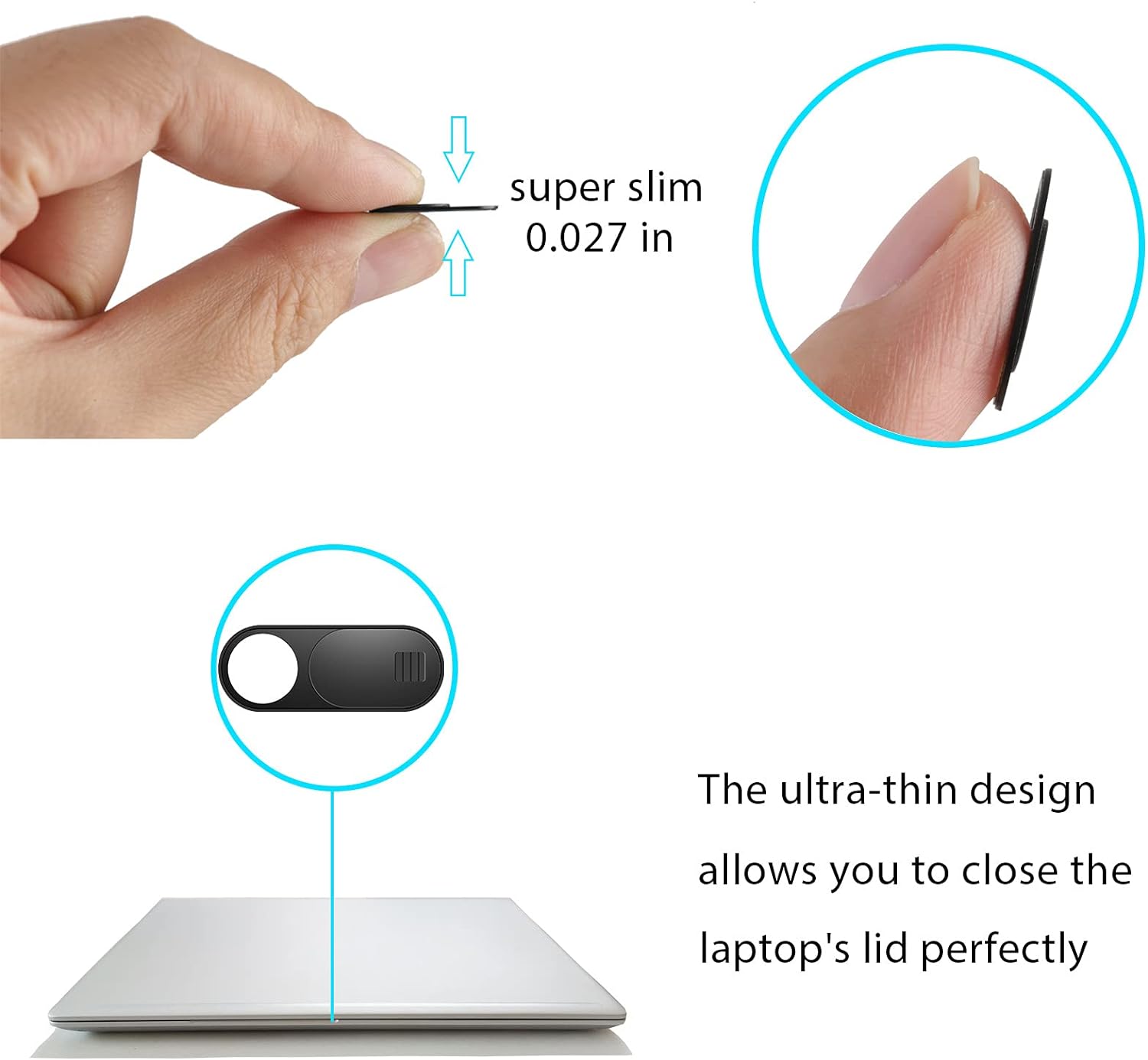Webcam Cover, 11 Pack Laptop Camera Cover Slide, Phone Camera Cover, Ultra Thin Webcam Cover Slide Compatible with MacBook, Laptop, iMac, Desktop, PC, iPad, iPhone, Cell Phone