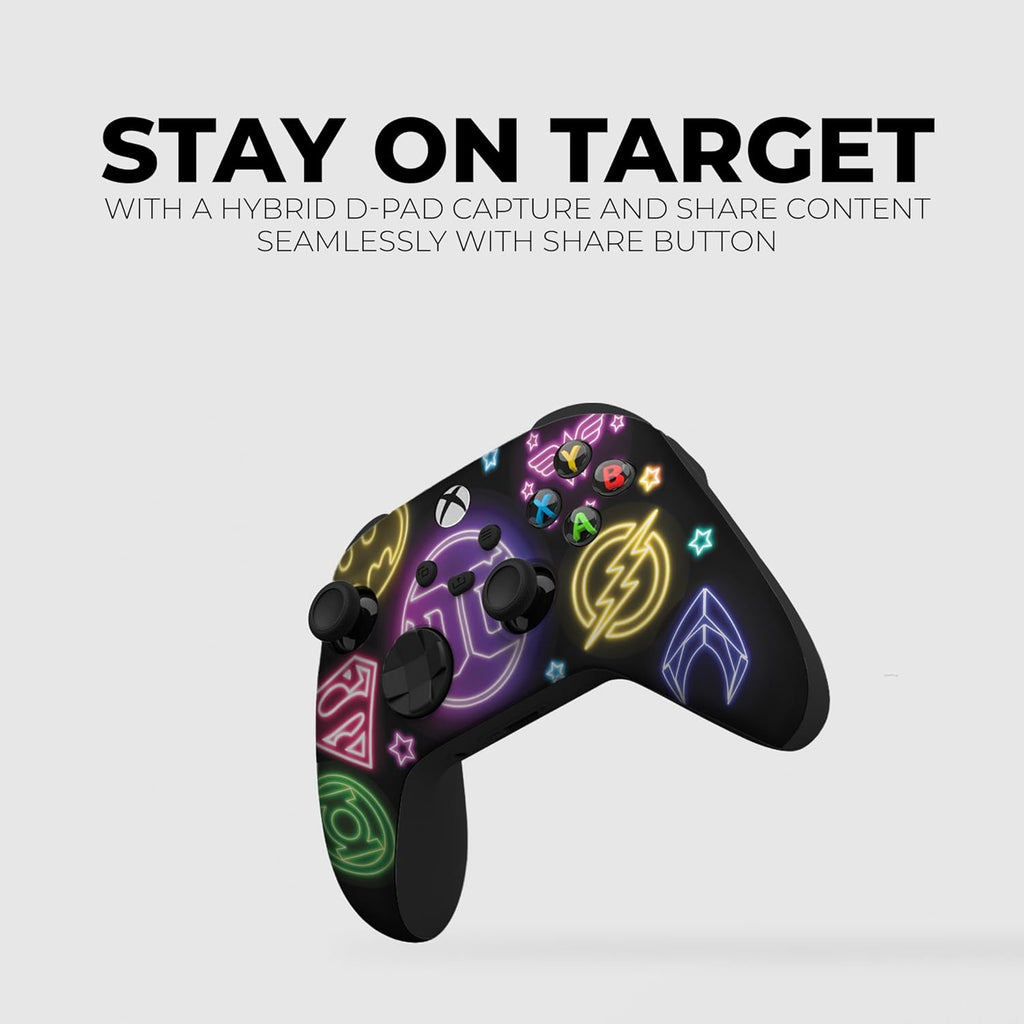 DreamController DC Comiic NEON Custom X-box Controller Wireless compatible with X-box One/Series X/S Proudly Customized in USA with Permanent HYDRO-DIP Printing (NOT JUST A SKIN)