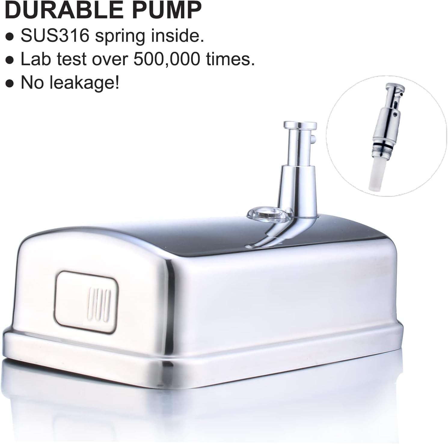 Commercial Soap Dispenser Wall Mount Stainless Steel Manual Liquid Pump Rust-Proof Leak Free for Bathroom (34 fl.oz./1000ml)