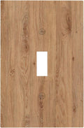 Decorative Light Switch Cover Vintage Rustic Wood Color Brown Wood Grain 1 Gang Single Toggle Decorator Outlet Wall Plate Device Electrical Faceplate Switchplates for Farmhouse Cabin Decor