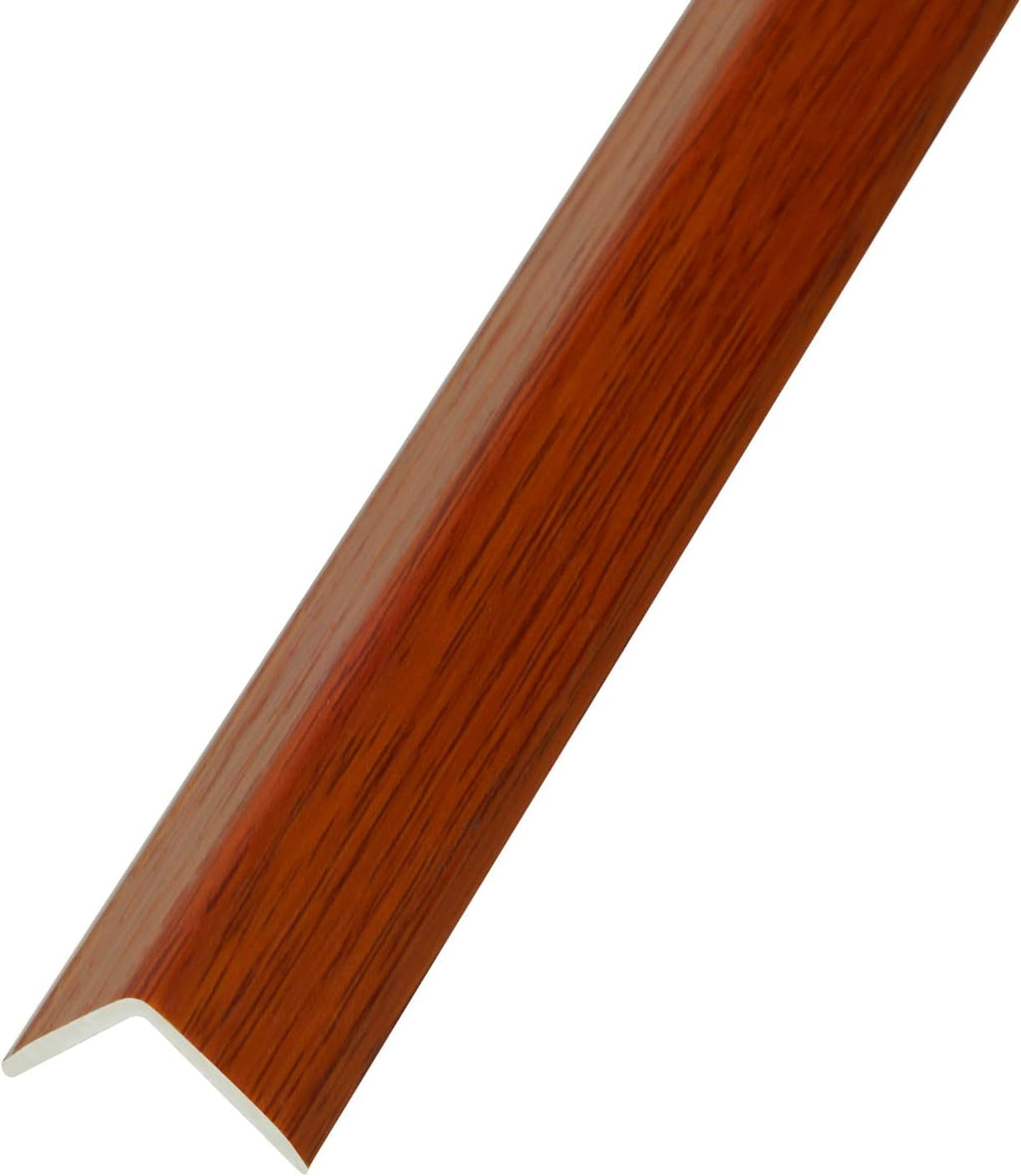 OUZUGIE 8-Pack 57 Inches, WPC Slat Wall Panel Trim,Corner Guard for High Grille (Teak)