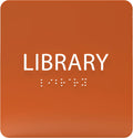 6" X6" Library Sign - ADA Compliant Tactile Graphics Grade 2 Braille Text Acrylic Wall Sign - Quiet zone, Information Convey, Group Study Room Door Signs for Office, School, Home