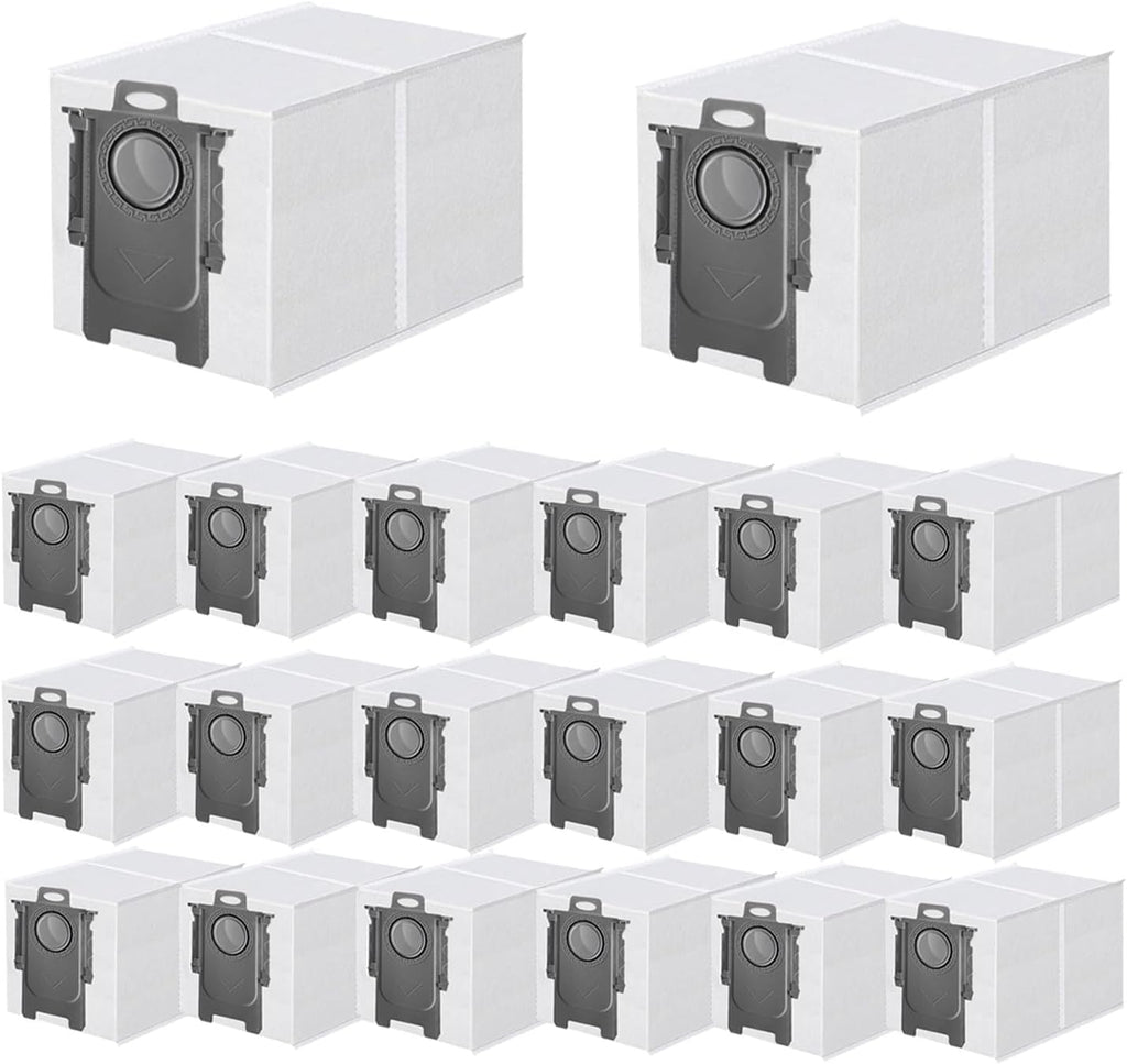 20 Pack Dust Bag Replacement for Roborock QV 35A/Qrevo S5V/Saros 10/ 10R/Q Revo/Qrevo S/Qrevo Pro/Qrevo MaxV/Qrevo Master/Qrevo Plus/S8 Max Ultra/S8 MaxV Ultra/Qrevo Slim Vacuum Cleaner, 3L Capacity