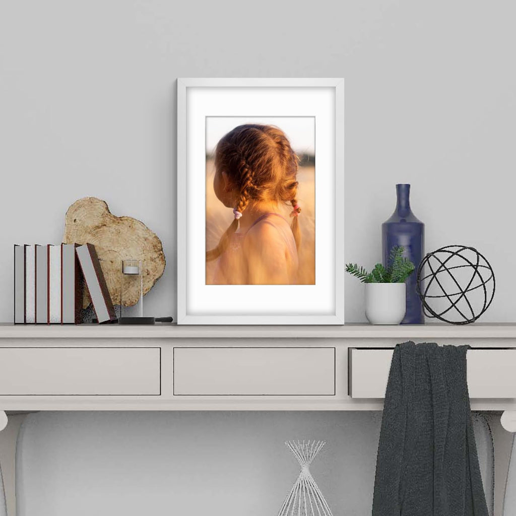Golden State Art, 16X24 Picture Frame with Mat for 12X18 - High Definition Glass Wall Mounting Horizontal Vertical Display (White, 2 Pack)