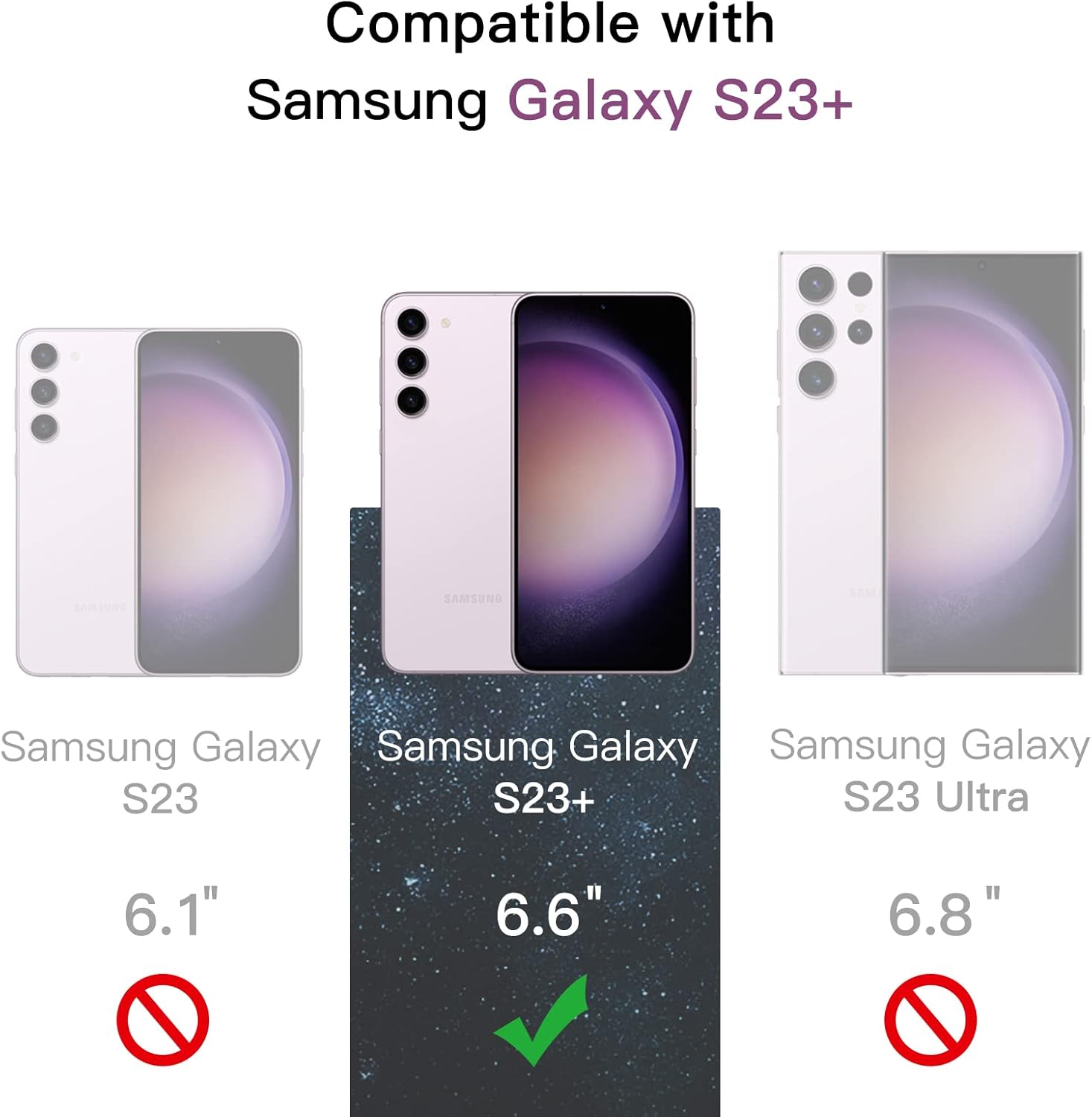 JETech Privacy Screen Protector for Samsung Galaxy S23+ / S23 Plus 5G 6.6-Inch with Camera Lens Protector, Anti-Spy Tempered Glass Film, Fingerprint ID Compatible, 2-Pack Each
