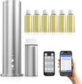 Oil Diffuser for Home Wired Waterless Essential Oil Diffuser Cold Air Scent Diffuser Covers 2000sq.ft,Remote Control,APP Control,6x50ml Fragrance Included,Silver