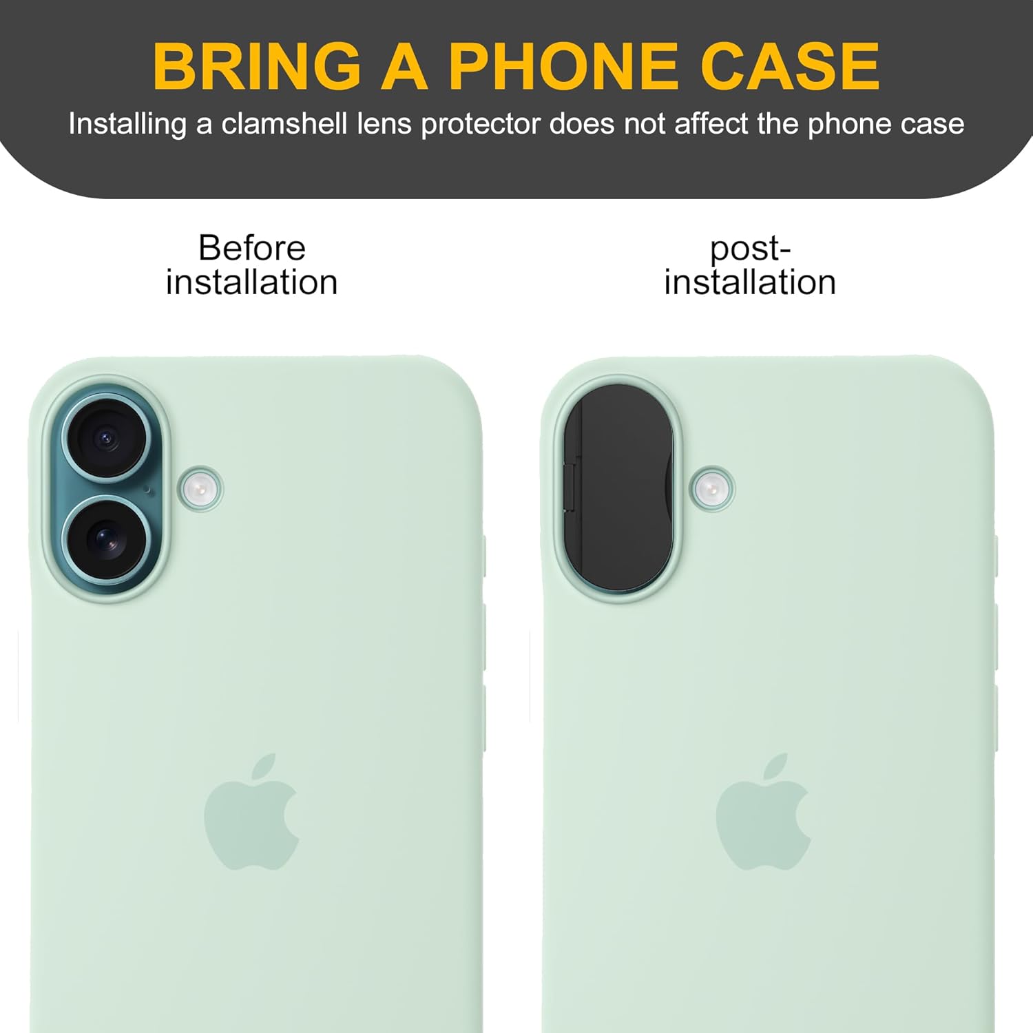 3 Pack Privacy Cover Compatible for iPhone 16/iPhone 16 Plus with 2 Front Camera Privacy Cover, Anti-Spy Camera Cover, Easy-Adhesive Design, Safeguard on iPhone 16/16 Plus,Black