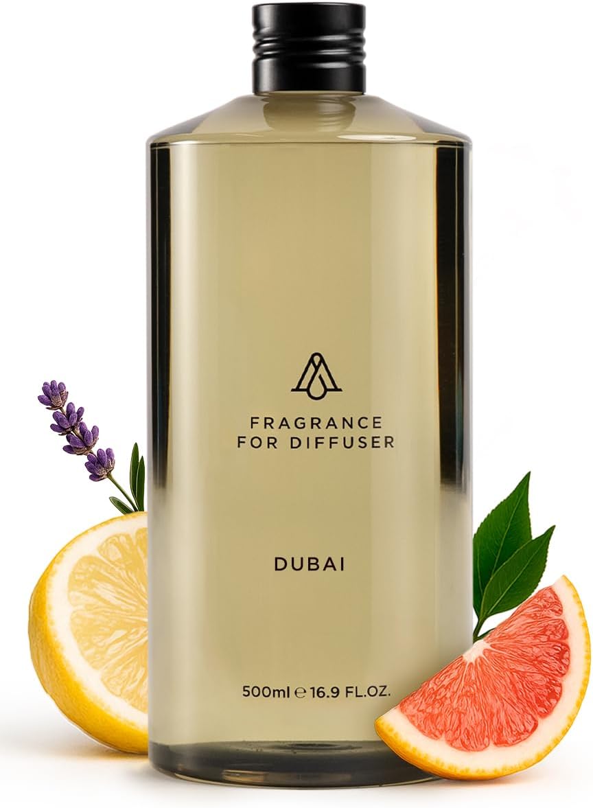 AromaPlan Hotel Scents Dubai 16 Fl Oz (473ml), Home Luxury Aroma & Hotel Diffuser Oil- Hotel Diffuser Oil for Aromatherapy- USA Made, Bigger Bottle, Bolder Aroma & Longer Lasting