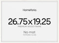 Homeforia 19.25x26.75 White Wood Puzzle Frame, High End Oak 19.25 x 26.75 Frames without Mat, Wooden 26.75x19.25 Picture Frames for Wall, 19.25by26.75 Poster Frames, Tempered Glass, Wall Kit, Set of 1