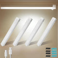 4 PCS Punch-Free Smart Sensor Magnetic Rechargeable Led Lights, Punch Free Smart Sensor Magnetic Light, USB C Rechargeable Closet Under Counter Lighting for Kitchen, Wardrobe (3.9in White Light)