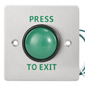 Push to Exit Button for Door Access Control Big Press Button IP68 Waterproof 304 Stainless Steel Shell NO/COM Output