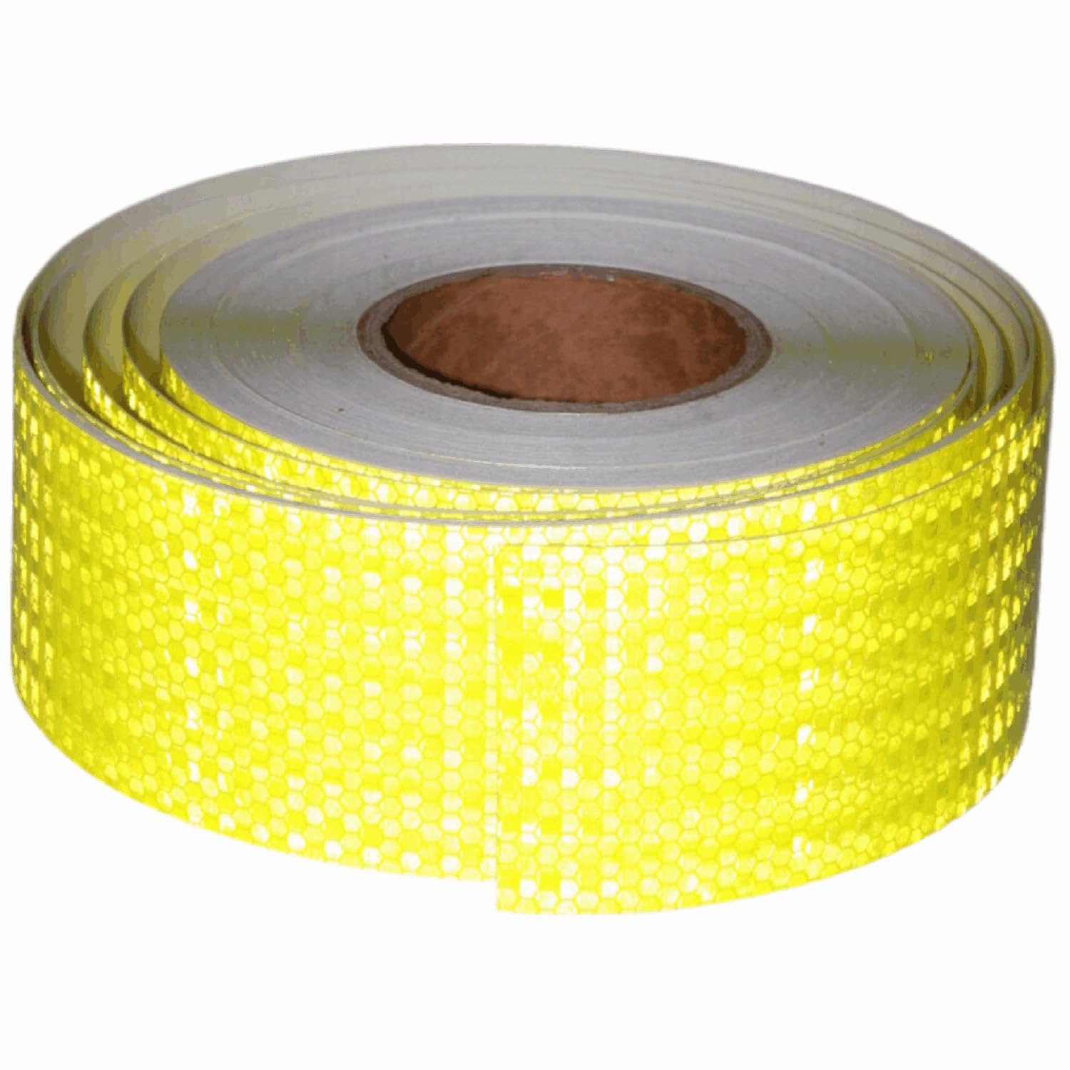 Fluorescent Yellow Reflective Tape Outdoor Waterproof 3 inch Wide, High Visibility Warning Safety Industrial Marking Tape (168 feet)