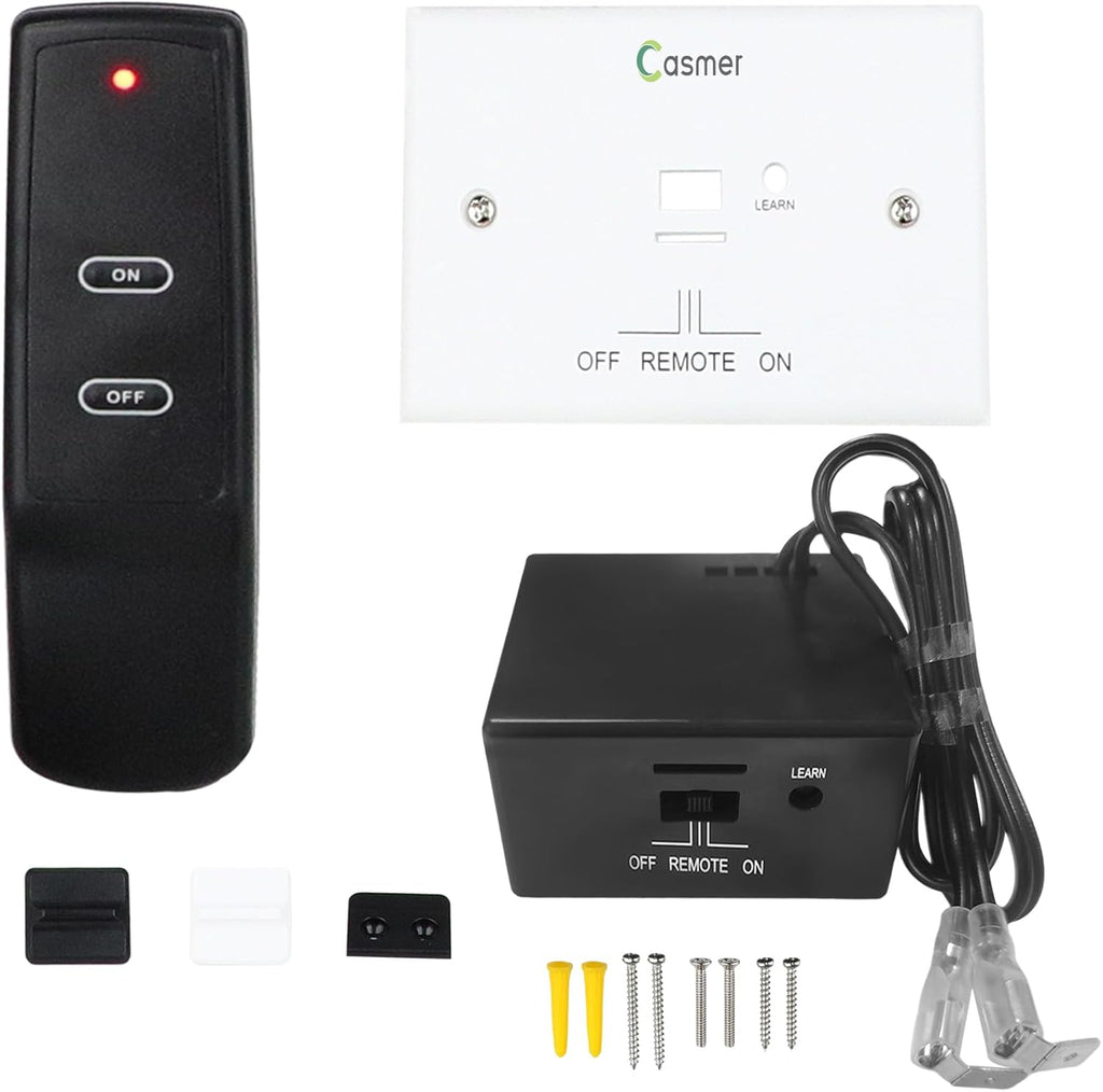 Universal Gas Fireplace Remote Control,Fit skytech 1001-A 1001TX 3001,durablow TR1003,Napoleon F45,Acumen RCK-IW,Ambient RCB,realFyre and More,Fireplace On/Off Remote Control Kit for Millivolt Valve