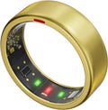 Ring OnePlus - Ultra-Thin Titanium Smart Ring - 7 Days Battery Life - Fitness/SPO₂/Stress/HR/Sleep Skin Temperature Tracker - No App Fee - iOS&Android Compatible (Gold,Size 10)
