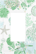 Beach Nautical Starfish Scallop Coral Conch Decorative Outlet Covers 1 Gang Single Rocker Light Switch Cover Plate Wall Plates GFCI Faceplate for Bathroom Home Decor