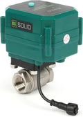 U.S. Solid 1/2" Smart Motorized Ball Valve - Stainless Steel Remote App Mobile-control Electrical Ball Valve with Manual Switch, Plug Connection