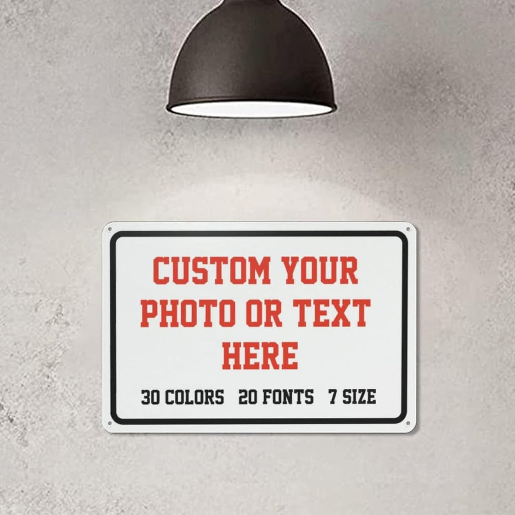 Custom Signs Outdoor Metal Sign - 18 x 12 Personalized Signs for Business, Workplace, Office, Home, Delivery Signs, Road Signs, Garden Signs, Hazard Signs, Intersection Signs, Parking Signs, Decorative Signs