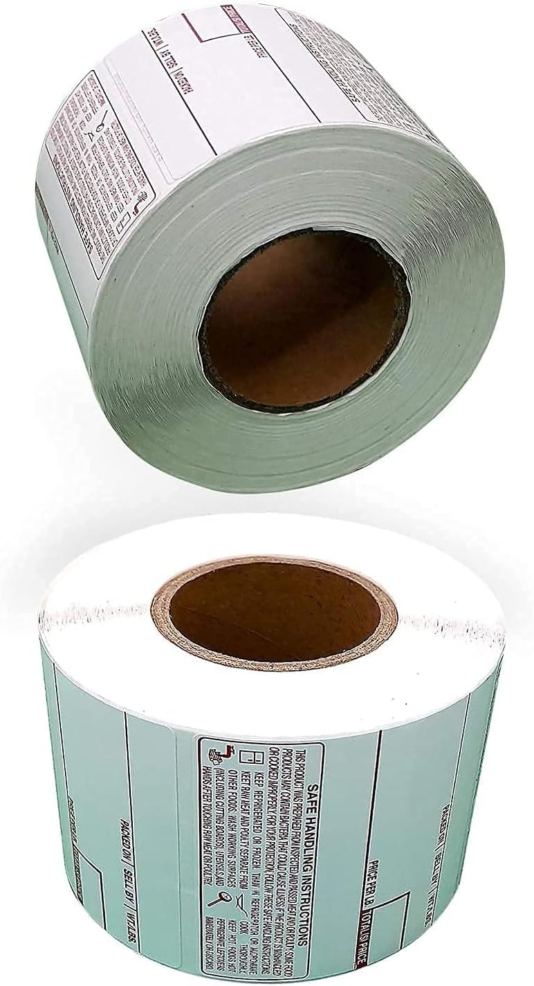 VisionTechShop LST-8040 Printing Scale Label, All RED Letters, 58 x 60 mm, UPC/Safe Handling 36 Rolls Per Case, Lower Price Than 12 Rolls