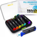 7 Day Medicine Pill Organizer, 14 Large Compartments (Each Day Can Take Apart Use Alone),Moisture-Proof,Dust-Proof, Travel Weekly/Daily Pill Box/Organizer/Case/Container/Dispenser, AM/PM 2 Times a Day