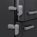 2 Pack Child Proof Fridge Lock, Baby Safety Refrigerator & Freezer Door Lock for Toddlers, Kids & Pets, One-Hand Operation, Strong Adhesive, No Tools or Drilling Needed, Gray