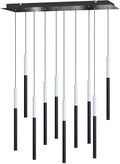 ALTAIR 10 Mini Pendant Lighting White-Black - LED Hanging Light Fixture for Kitchen Island, Bar, Foyer - Cluster Pendants - Dimmable, Adjustable Wire, Lamp Bulb Included
