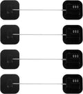 Refrigerator Lock, Heavy Duty Fridge Lock, Combination Lock for Refrigerator Cabinets, Drawers, Safety Lock, Easy Install No Keys Needed (Black-4Pack)