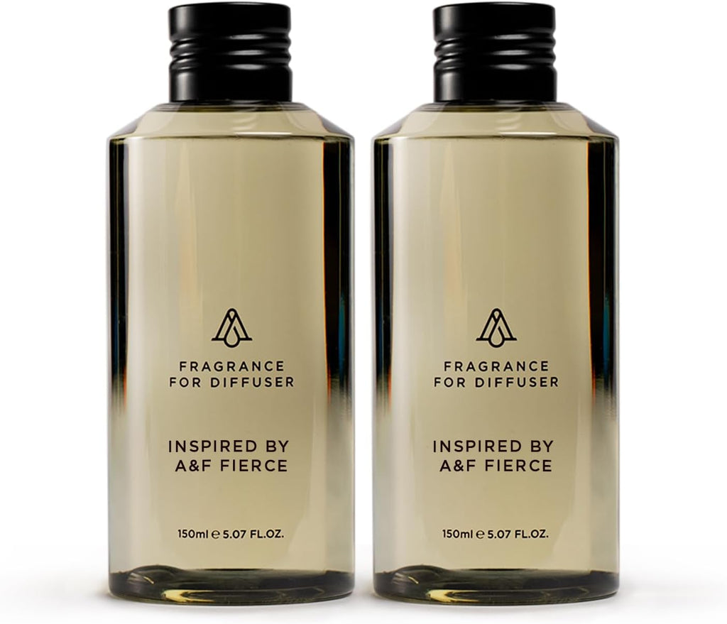 AromaPlan Hotel Scents, Inspired by A+F Fierce 5 Fl Oz (2 Pack) Luxury Aroma & Hotel Fragrance Diffuser Oil- Hotel Diffuser Oil for Aromatherapy- USA Made, Bigger Bottle, Bolder Aroma & Longer Lasting