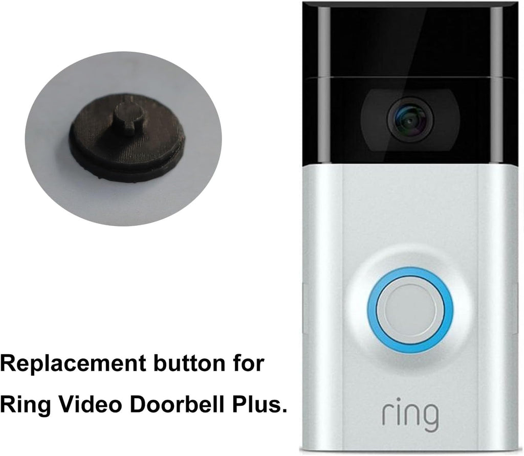 PIAOLGYI Replacement Button for Ring Video Doorbell Plus,Accessories Compatible with Ring Doorbell(Black)