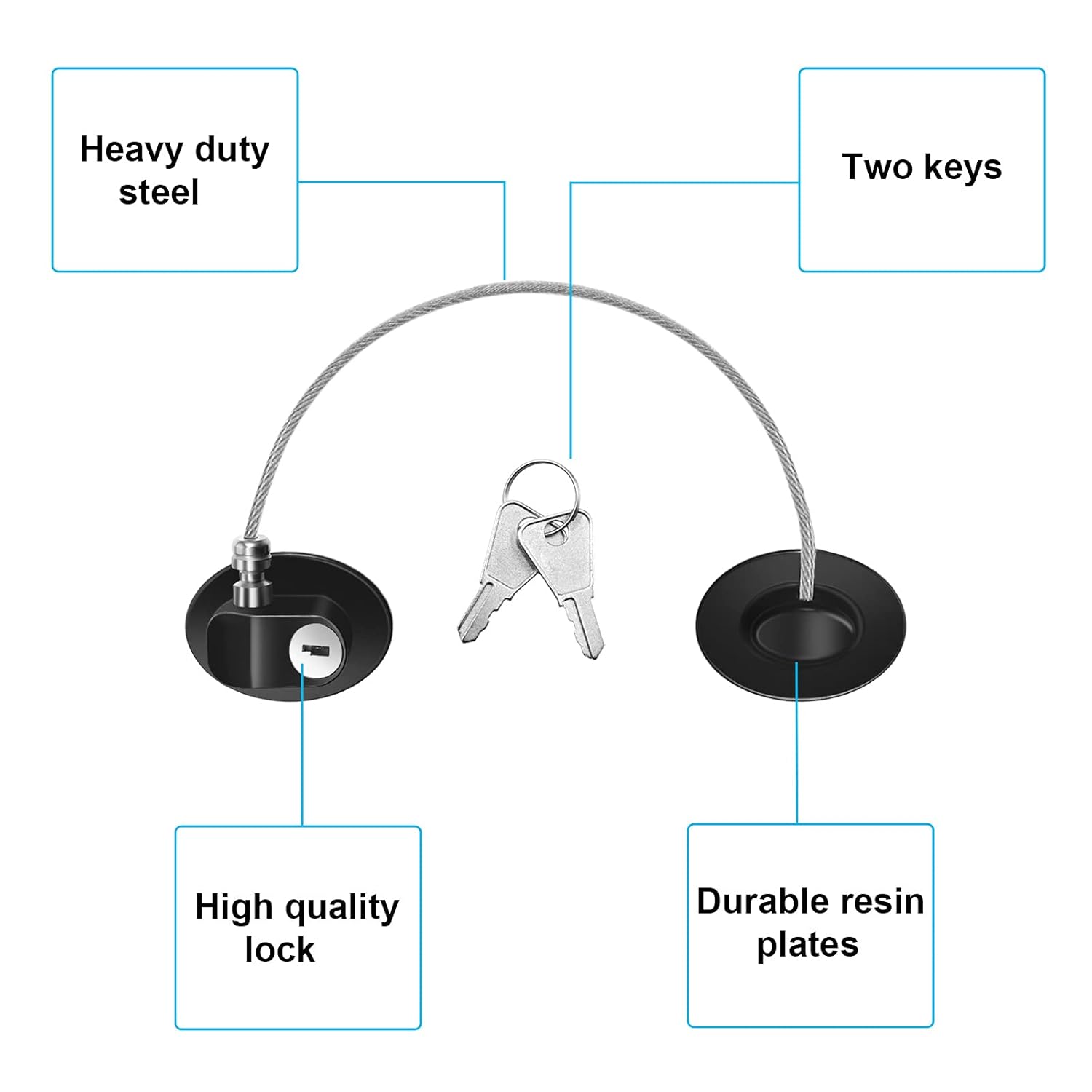 Hotop 4 Pack Cabinet Locks with Keys Mini Fridge Refrigerator Locks for Kids Toddlers Self Adhesive Child and Baby Proofing Safety for Deep Freezer Drawers Doors Latch(Black)