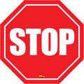 Stop Sign Modern Floor Sign - Floor Marking Sign, 16"