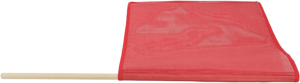 Mytee Products Red Safety Flags for Trucks with Dowel, DOT Compliant - 18 Inch x 18 Inch High Visibility Vinyl Mesh Warning Flags, 8 Pack