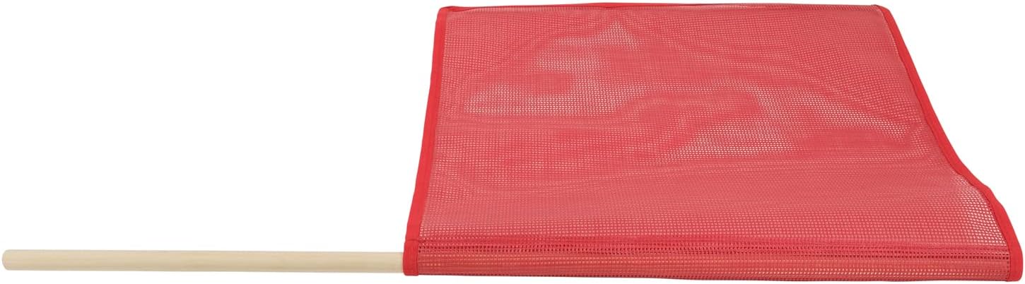 Mytee Products Red Safety Flags for Trucks with Dowel, DOT Compliant - 18 Inch x 18 Inch High Visibility Vinyl Mesh Warning Flags, 8 Pack