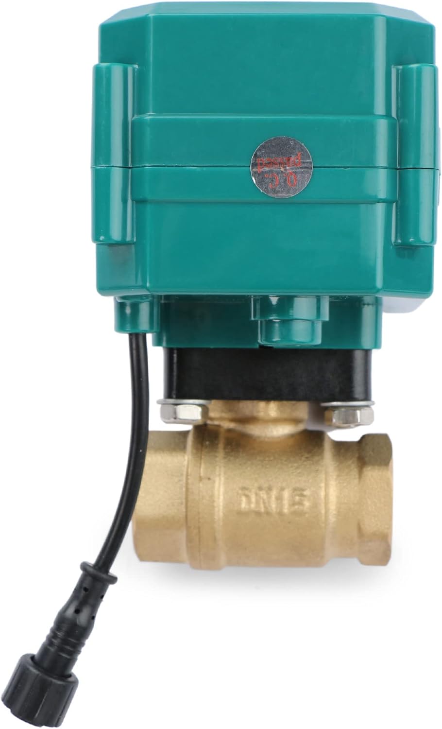 U.S. Solid 1/2" Smart Motorized Ball Valve - Remote App Mobile Control Brass Electrical Ball Valve with Manual Switch, 5V DC USB Connection