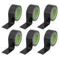 PATIKIL Floor Marking Tape 2 Inch x 110 Ft, 6 Pcs Self-Adhesive Warning Safety Tape Caution Stripe for Walls Floors Pipes Equipment Outdoor, Black