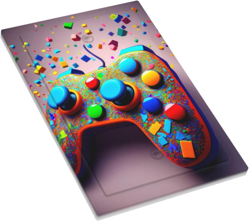 Game Controller No Device Single Blank Decorative Light Switch Covers Electrical Faceplate Switch Plates for Bathroom Kitchen Home