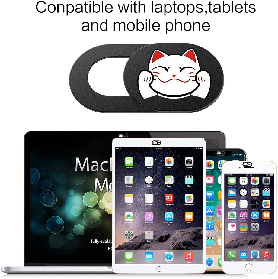 3Pack Laptop Camera Cover Slide Cute, Laptop Accessories, Webcam Cover Slide, Phone & Computer Camera Cover Slide, Web Cam Privacy Cover, Camera Blocker. Fits MacBook Pro & Air, iPhone iPad iMac