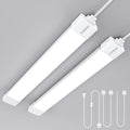 Plug-and-Play LED Shop Light - Waterproof, Linkable, 18W 2000LM, 5000K, with NO/Off Switch - Perfect for Ceiling, Closet, and Workshop - 2FT (2PCS)