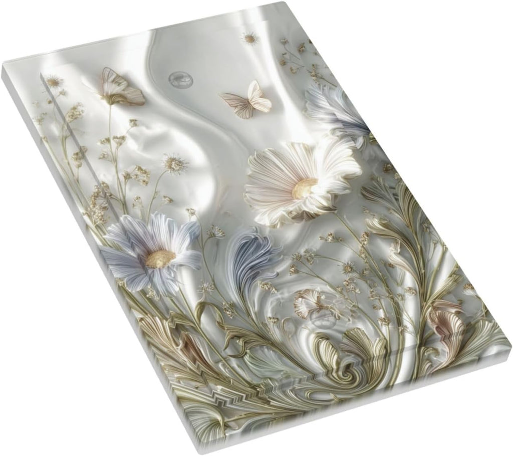 Artistic Flowers Floral Plant No Device Single Blank Decorative Light Switch Covers Electrical Faceplate Switch Plates for Bathroom Kitchen Home