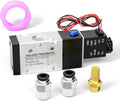 TAILONZ PNEUMATIC 1/4"NPT Solenoid Valve 3V210-08 DC12V Single Coil Pilot-Operated Electric 2 Position 3 Way Connection Type(Outlet wire)