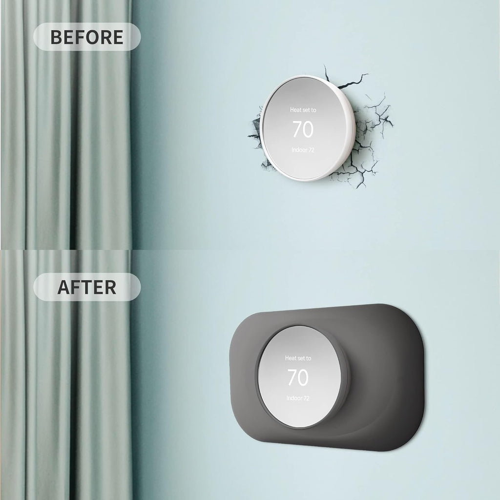 Petrichor Nest Thermostat Wall Plate - Compatible with Google Nest 2020 - Trim Kit, Cover Accessory for Easy Installation (2 Pack Charcoal)