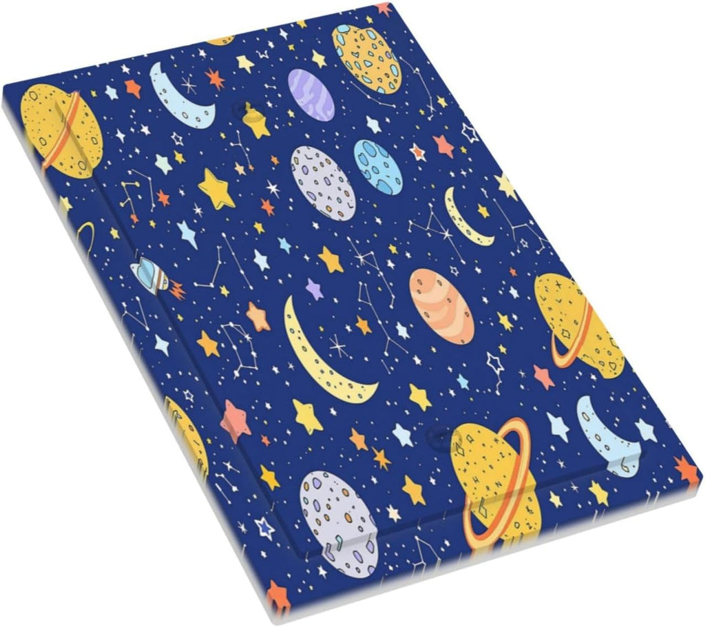 Stars Starry Night Sun Moon Planet Constellations Light Switch Cover Plate 1 Gang No Device Blank Decorative Switch Plate Electrical Wall Plates Faceplate for Bedroom Bathroom Decor