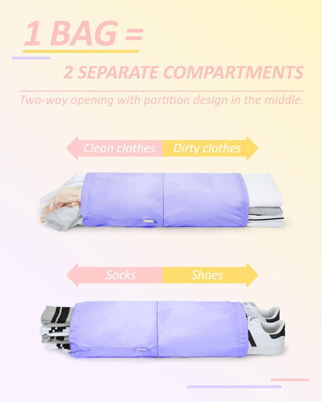 BAGSMART 6 Set /4 Set/2 Set Compression Packing Cubes for Travel, Lightweight Luggage Organizer Bags, Durable Space Saver Bags Travel Essentials