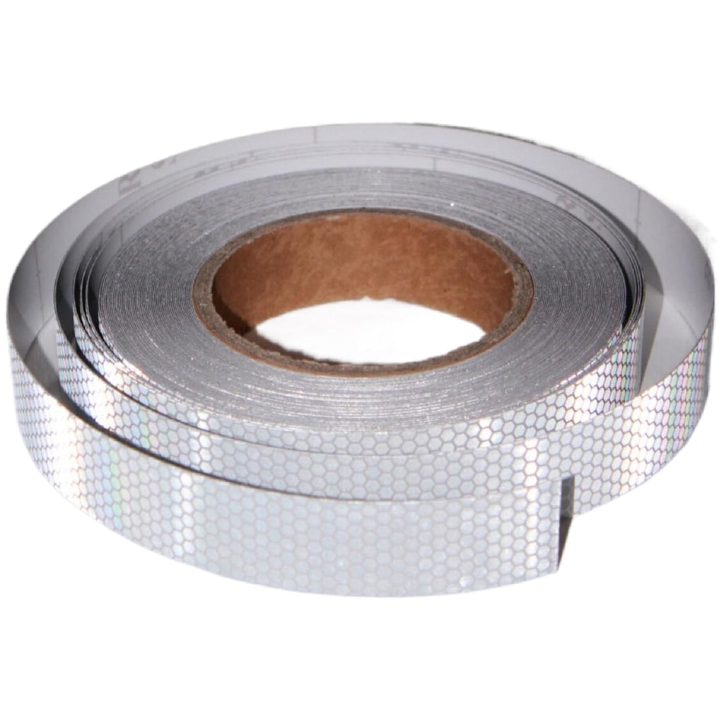Non Fading Reflective Tape Silver Outdoor Waterproof 1 inch Wide, High Visibility Industrial Marking Tape, Safety Adhesive Stickers (68 feet)