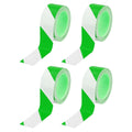 PATIKIL Floor Marking Tape 2 Inch x 110 Ft, 4 Pcs Self-Adhesive Warning Safety Tape Caution Stripe for Walls Floors Pipes Equipment Outdoor, Green/White