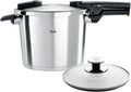 Fissler Vitaquick Premium Pressure Cooker Set, 6.3 Quart and Glass Lid