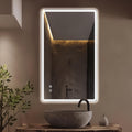 Niccy Led Mirror for Bathroom, 40"x24" Frameless Frontlit and Backlit Mirror for Wall Lighted Mirror with Bedroom 3 Color, Defogger, Explosion-Proof, HD Glass, IP65 Vanity Mirror Horizontal/Vertical