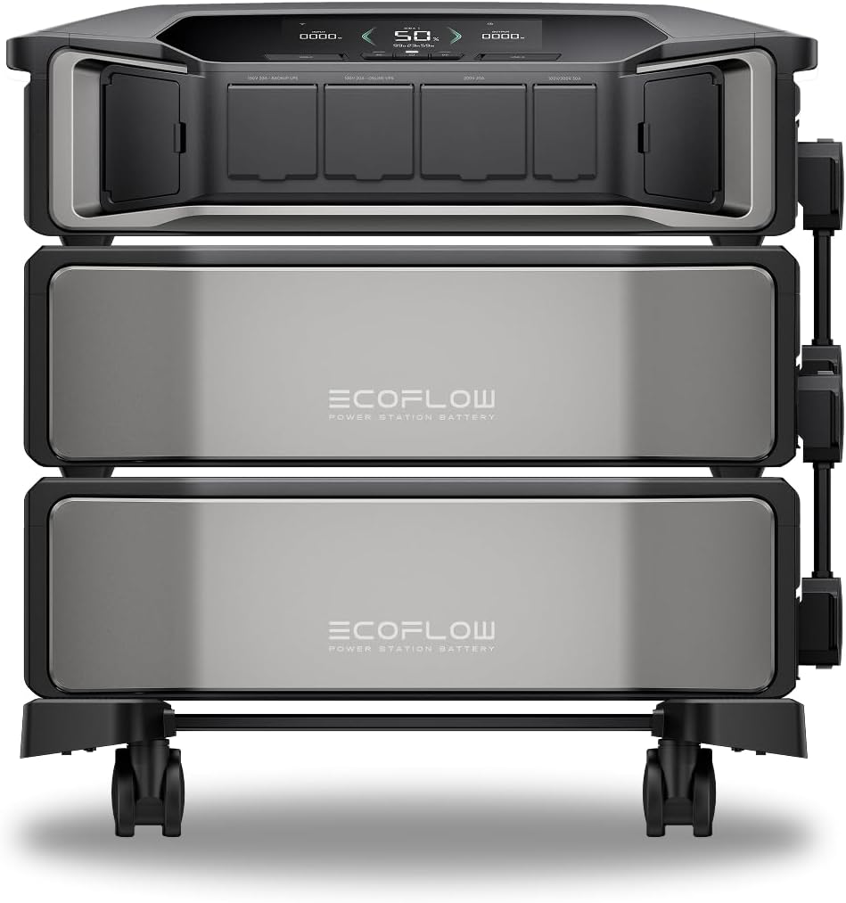 EF ECOFLOW 12kWh Power Station: DELTA Pro Ultra with Extra Battery, 120/240V 7200W AC Output, Lifepo4 Home Battery Backup Expandable to 90kWh, Solar Generator for Home Use, Emergency, Camping, RV