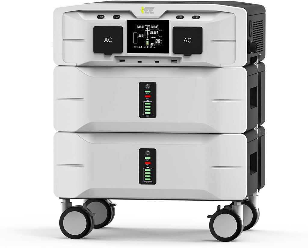IEE 5120Wh Portable Power Station SP5000, 120/240V, 5000W(Peak 9000W) AC Output Solar Generator, Expandable Capacity, LFP Battery Generator for Home Use, Camping, Emergencies, Power Outages, RVs