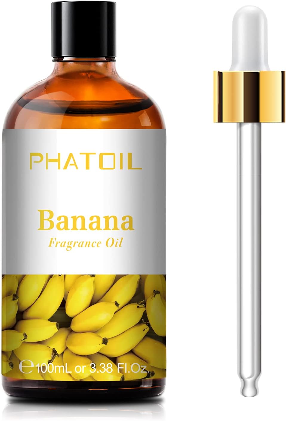 PHATOIL 3.38FL.OZ Banana Fragrance Oils for Aromatherapy, Essential Oils for Diffusers for Home, Perfect for Diffuser, Yoga, Skin Care, DIY Candle and Soap Making - 100ml