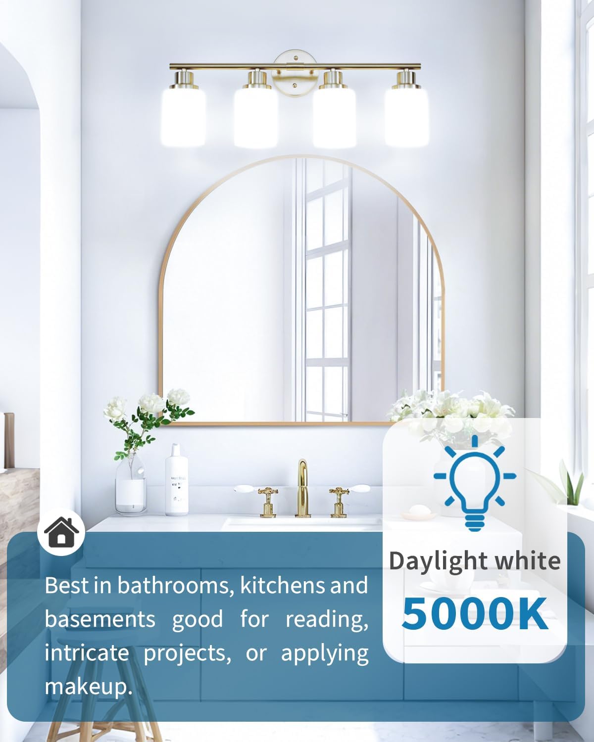 TJOY 20 Pack LED Light Bulbs, 100 Watt Equivalent A19, 5000K Daylight LED Bulbs, 15W Bright White Light Bulbs, Energy Saving Light Bulb with E26 Standard Base, 1500 Lumens Non Dimmable Lamp Bulb